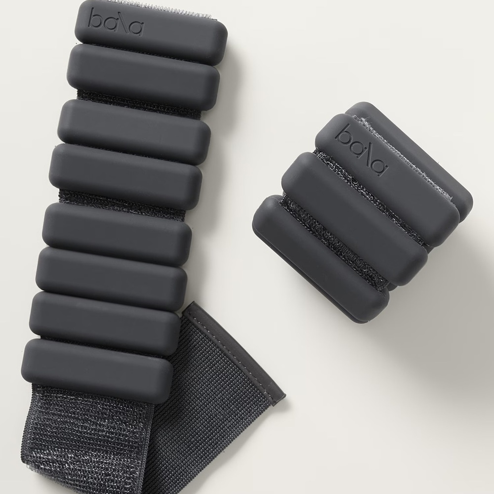 New Bala Bangles Charcoal Dark Grey/Black 1lb Wrist Ankle Weights Set